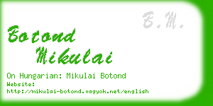 botond mikulai business card